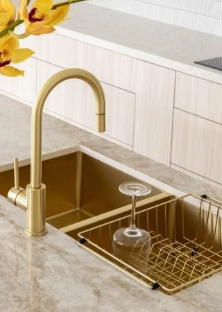 Stylish kitchen sink and faucets UAE